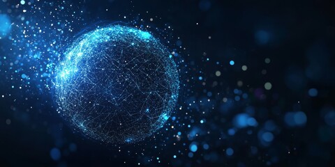 Aufkleber - This abstract representation illustrates digital datas complexity, highlighting the essential connectivity and processes in science and education, emphasizing their relevance in todays society
