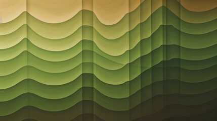 Canvas Print - Abstract Green Waves