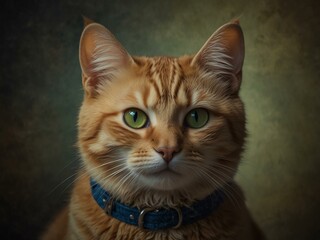  Mischievous cat portrait.