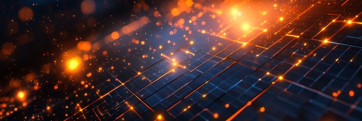 Aufkleber - This stunning digital background features vibrant lights and intricate circuitry, perfect for themes related to technology, artificial intelligence, and innovative datadriven concepts
