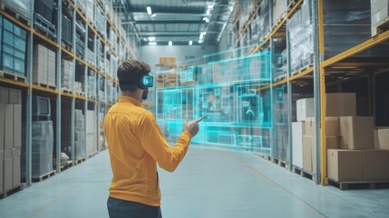 Poster - Explore how augmented reality is transforming logistics and delivery tracking, greatly improving efficiency and accuracy in supply chain management and revolutionizing the industry