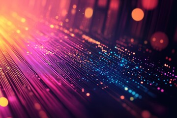 Poster - A vibrant abstract background featuring colorful light trails and bokeh effects, perfect for creative projects and digital designs.