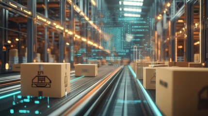 Poster - Explore in detail how augmented reality technology significantly enhances package tracking and improves delivery efficiency within modern logistics systems and frameworks across various industries