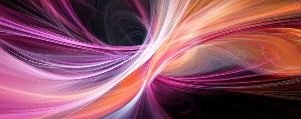 Canvas Print - Abstract energy swirling in vibrant colors background