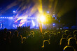 © ValentinValkov - Stage lights as defocus bokeh background at a music concert