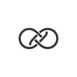 © NikahGeh - A stylized black infinity symbol against a white background