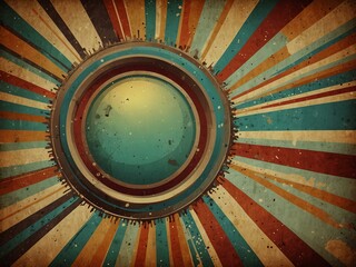 Wall Mural - Retro-style background design.