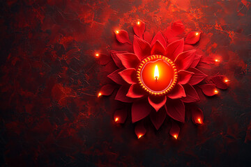 Diwali festival background, Rangoli, bright colors, top view 