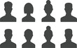 © MDMASUD - Male and female head silhouettes avatar, profile icons. Vector illustration