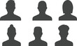 © MDMASUD - Male and female head silhouettes avatar, profile icons. Vector illustration