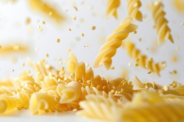 Poster - Fresh pasta falling from above, colorful and vibrant