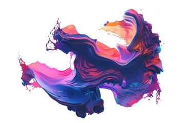 Poster - Abstract art piece featuring a stylized representation of a woman's face, with bold brushstrokes and vibrant colors