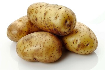 Poster - A pile of potatoes stacked on top of each other