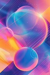 Poster - A cluster of soap bubbles stacked on top of each other, with some floating free