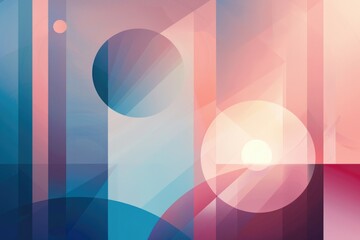 Aufkleber - A vibrant abstract design featuring interconnected circles and lines