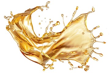 Poster - A close-up shot of a liquid splash on a white surface, great for abstract backgrounds and textures
