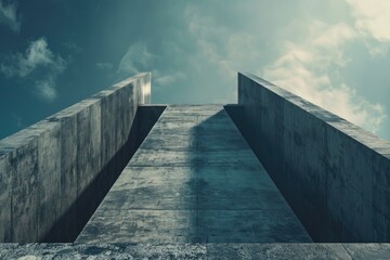 Poster - A modern skyscraper with a clear blue sky in the background, ideal for architecture or cityscape images
