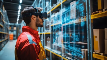 Poster - Augmented reality technology enhances delivery and pickup tracking in logistics, streamlining operations and improving efficiency