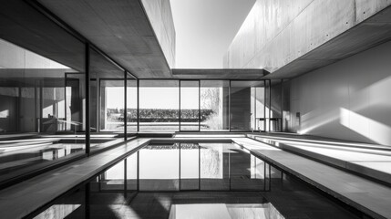 Poster - A classic swimming pool shot in monochrome