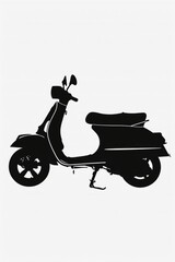 Poster - A close-up shot of a scooter on a white surface, ideal for showcasing your product or using as a placeholder image