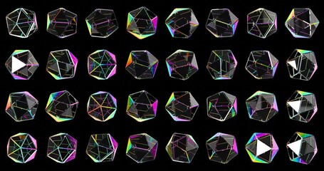 Glass geometric shapes pattern