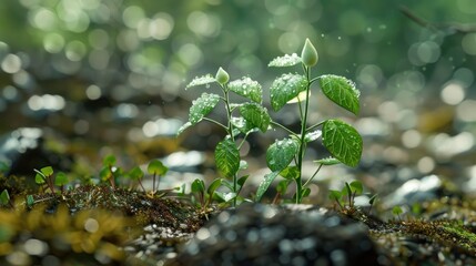 Wall Mural - Delicate Green Shoots