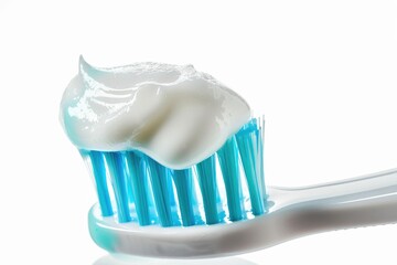 Poster - A toothbrush with toothpaste applied, ideal for dental hygiene and oral care illustrations