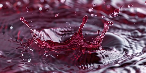 Aufkleber - Close-up shot of red liquid with a crown
