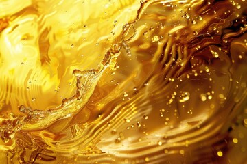 Poster - Close-up shot of a yellow liquid with visible bubbles