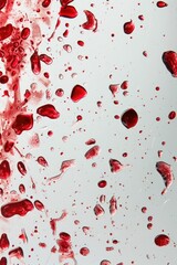 Poster - A blood stain is visible on the surface of a glass, likely from a crime scene or medical investigation