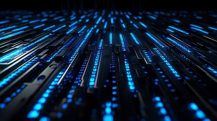 fiber optic cables, blue color lights 