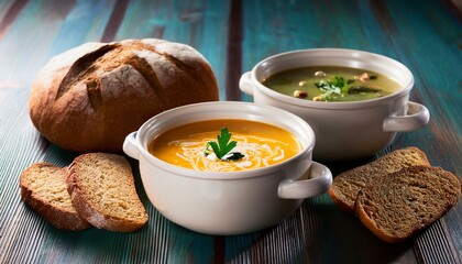 Wall Mural -  SOUPS and bread