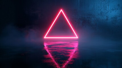 Poster - A striking triangular futuristic tunnel, illuminated with bright lights against a dark tech background, featuring intricate digital textures and glowing elements that enhance its visual appeal