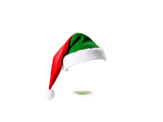 Aufkleber - Santa_Claus_or_Christmas_elf_green_cap,_isolated_on_a_white_background,_ideal_for_holiday-themed_designs.