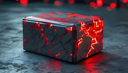 Sleek carbon fiber background with vibrant red luminous lines and striking highlights in a contemporary design