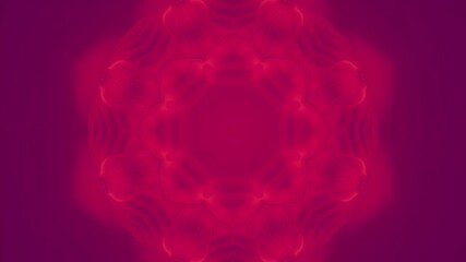Poster - Digital seamless loop animation of abstract symmetrical shapes in pink and purple colors. Many thin lines intersecting in the center form a complex and harmonious pattern. 3d rendering 4K
