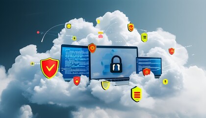 Wall Mural - Mitigating Cyber Threats with Advanced Security Measures in Cloud Environments