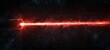 © Art_You - Red laser beam cutting through space with futuristic energy on a black starry background illustrating technology and science fiction concepts