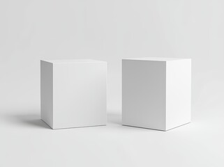 Creating a new product mockup and branding with a blank portrait counter top display. Illustration in 3D.