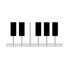 Piano keyboard. Music, instrument, classical, leisure concepts. Flat vector design isolated illustration.