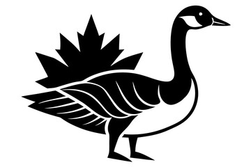 Wall Mural - goose on white