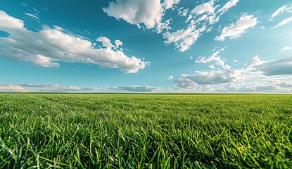 Sticker - Expansive Green Field Under a Blue Sky