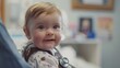 © BonzEarthsnapper - A baby being examined with a gentle stethoscope by a caring pediatrician in a cozy clinic environment