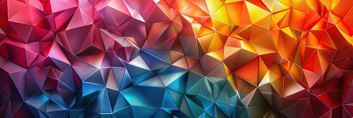 Abstract Geometric Background with Red, Blue, and Gold