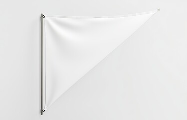 A 3D render illustration of a blank boat flag and yacht flag for a design presentation.