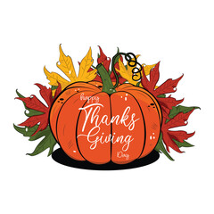 Aufkleber - Thanksgiving Day Letter Vector Design.