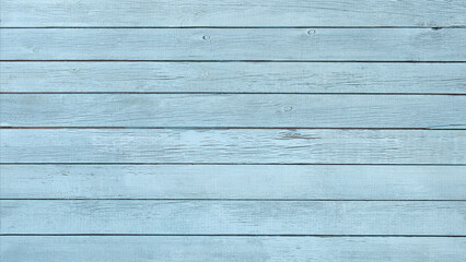 Aufkleber - A blue wooden board with a grainy texture. The board is long and narrow, and it is unfinished