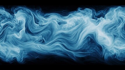 Wall Mural -   Blue and black background with white swirls; Black background with white swirls; Black background with blue and white swirls