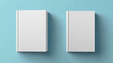 3d vector mockup of a white book cover featuring clean front and back cover templates