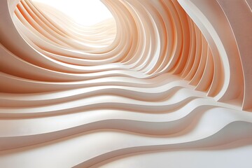 Wall Mural - Serene Abstract Waves in Soft Tones